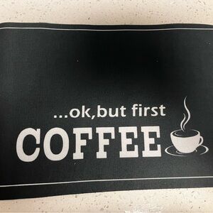 Black Coffee bar Mat